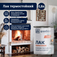 Термостойкий лак для печей, каминов и барбекю Goodhim TEXTURE 550 0,8 л 57724