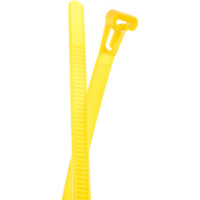 Нейлоновые хомуты РемоКолор желтые многоразовые 300 х 7,2 мм, 50 47-5-300