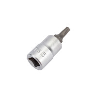 Головка-бита 1/4", 5-ти лучевая с отверстием, TS10, L=32 мм FORCE 32F3210