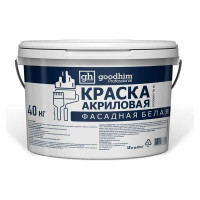 Акриловая фасадная краска Goodhim TN M1 БЕЛАЯ, 40 кг 78613