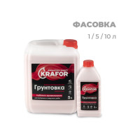 Универсальная грунтовка глубокого проникновения KRAFOR 5 л (1) красная этикетка 27338