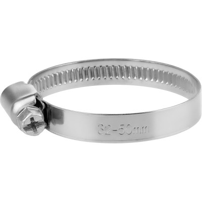Обжимной хомут из нержавеющей стали Masterprof 32-50 мм, 2 шт ИС.140243