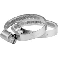 Обжимной хомут из нержавеющей стали Masterprof 32-50 мм, 2 шт ИС.140243
