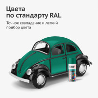 Аэрозольная краска в баллончике KUDO высокопрочная алкидная универсальная глянцевая RAL 6016 тёмно-зеленая KU-1007