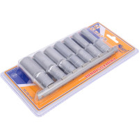 Набор головок торцевых удлиненных (7 шт; 1/2" Dr; 10-22 мм) KRAFT KT 700311