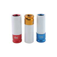 Набор головок торцевых ударных удлиненных (3 шт; 1/2" Dr; 17-21 мм) KRAFT KT 700822