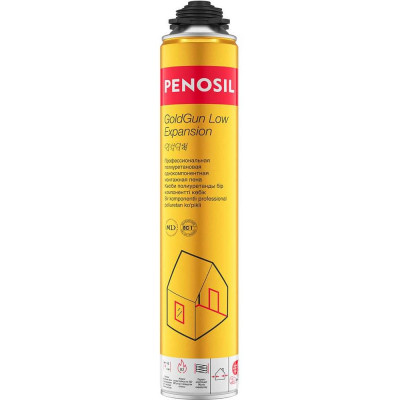 Монтажная профессиональная пена Penosil с низким расширением всесезонная GoldGun Low Expansion 750 мл A1573Z