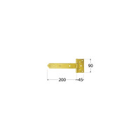 Воротная петля Rusconnect DMX 200x45x90x35 mm, 1 шт. 8102