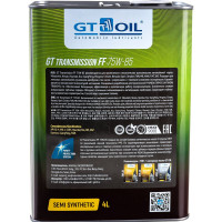 Масло Transmission FF, SAE 75W-85, API GL-4, 4л GT OIL 8809059407806