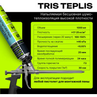 Напыляемый утеплитель TriS Teplis Комби-Бокс 11 штук + пистолет Е867