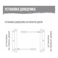 Дверной доводчик НОРА-М 101 до 20 кг сереб. 16741