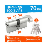 Цилиндровый механизм НОРА-М ЕСО Z ЛПВ-70 35-35 хром Х 15549