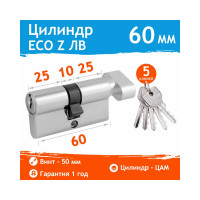 Цилиндровый механизм НОРА-М ЕСО Z ЛВ-60 30-30 хром Х 16095