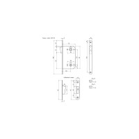 Корпус замка под фиксатор НОРА-М магнитный ригель, с отв.планкой 13М-90 мм хром 14916