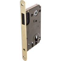 Корпус замка под цилиндр НОРА-М магнитный ригель, с отв.планкой 25М-85 мм зол. 14746