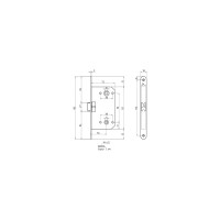 Корпус замка НОРА-М М 13-90 мм ст. бронза под фикс. 9618
