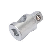 Адаптер с отверстием под вороток 3/8 х 1/2" FORCE 80634