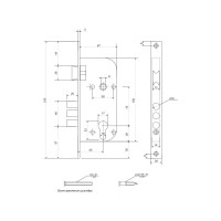Врезной замок APECS 1527/60-NI/S 17400