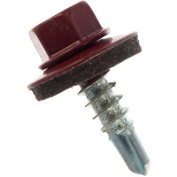 Кровельный саморез Стройметиз 5,5х19 винно-красный RAL 3005 уп. 300 шт. 2140210