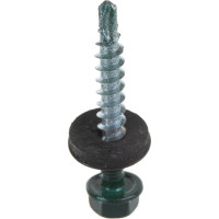 Кровельный саморез Стройметиз 4,8х35 зеленый мох RAL 6005 уп. 250 шт. 2130036