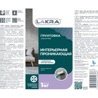 Интерьерный проникающий грунт против плесени Лакра 1 л Л-С 90002984844