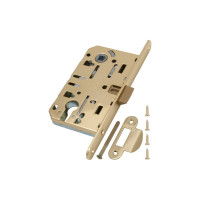 Замок AGB межк. под цилиндр MEDIANA EVOLUTION B01103.50.03.567 с отв. планкой B01000.13 латунь 25799