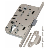 Замок AGB межк. под цил. MEDIANA EVOLUTION B01103.50.34.567 с отв. планкой B01000.13 мат хром 25807