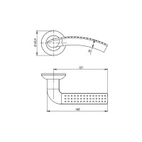 Раздельная ручка PUNTO LOGICA TL ABG-6 зеленая бронза 105 мм 37667
