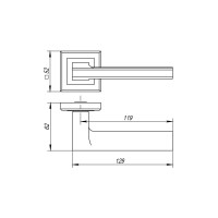 Раздельная ручка PUNTO BLADE QL GR/CP-23 графит/хром 37007