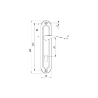 Ручка на планке PUNTO P90 8518 CRONA AB 41981
