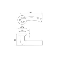 Раздельная ручка ARMADILLO Libra LD27-1SN/CP-3 матовый никель/хром 17479