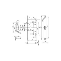 Врезная защелка Fuaro PLASTIC P96WC-50 SG матовое золото 33617