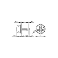 Поворотная ручка Fuaro WC-001-CP хром 37883