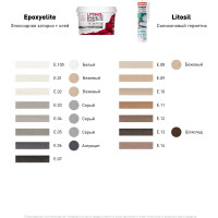 Эпоксидный состав для укладки и затирки LITOKOL EpoxyElite E.06 МОКРЫЙ АСФАЛЬТ 482280002