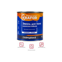 Алкидная эмаль Krafor ПФ-266 красно-коричневая 2.7 кг 6 26032