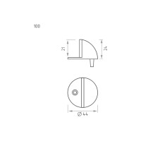 Дверной ограничитель НОРА-М 100 ст.бронза 5981
