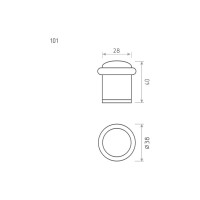 Дверной ограничитель НОРА-М 101 ст.бронза 7229