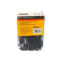 Нейлоновый хомут STEKKER 2,5x100 мм черный, NYCT25-100 100шт в упак 32772