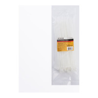 Нейлоновый хомут STEKKER 2,5x200 мм, d пучка max 50 мм, белый, NYCT25-200 100шт в упак 32775