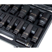 Набор ударных удлиненных головок 10-32 мм, 1/2", 15 шт. AV Steel AV-721415