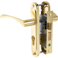 Врезной замок Стандарт с/руч 103/50 GP латунь 4 846