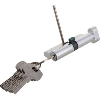 Цилиндровый механизм с вертушкой AJAX AX202/80 mm 35+10+35 CP хром 5 кл. 39877
