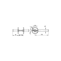 Раздельные ручки Fuaro H-0661-CP хром подвес 38683