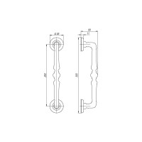 Ручка-скоба Fuaro PALAZZO PULL SM MAB-6 темная бронза 1 штука 35297