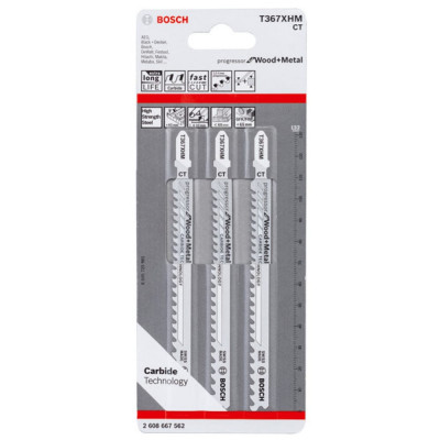 Bosch 3 ЛОБЗИКОВЫЕ ПИЛКИ T 367 XHM 2608667562