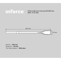 Inforce долото плоское 20*250 SDS+ 11-01-343