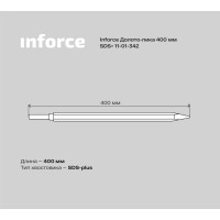 Inforce долото-пика 400мм sds+ 11-01-342