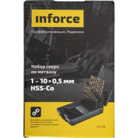 Inforce набор сверл по металлу 1-10*0,5мм HSS-Co 11-01-326