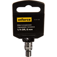 Inforce шестигранная торцева головка 1/4 DR 6мм 11-01-458