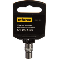 Inforce шестигранная торцева головка 1/4 DR 7мм 11-01-459